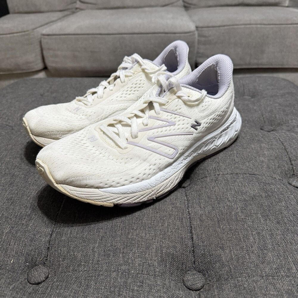 New Balance Fresh Foam 880 White Cream Size 11M 9.5W Used